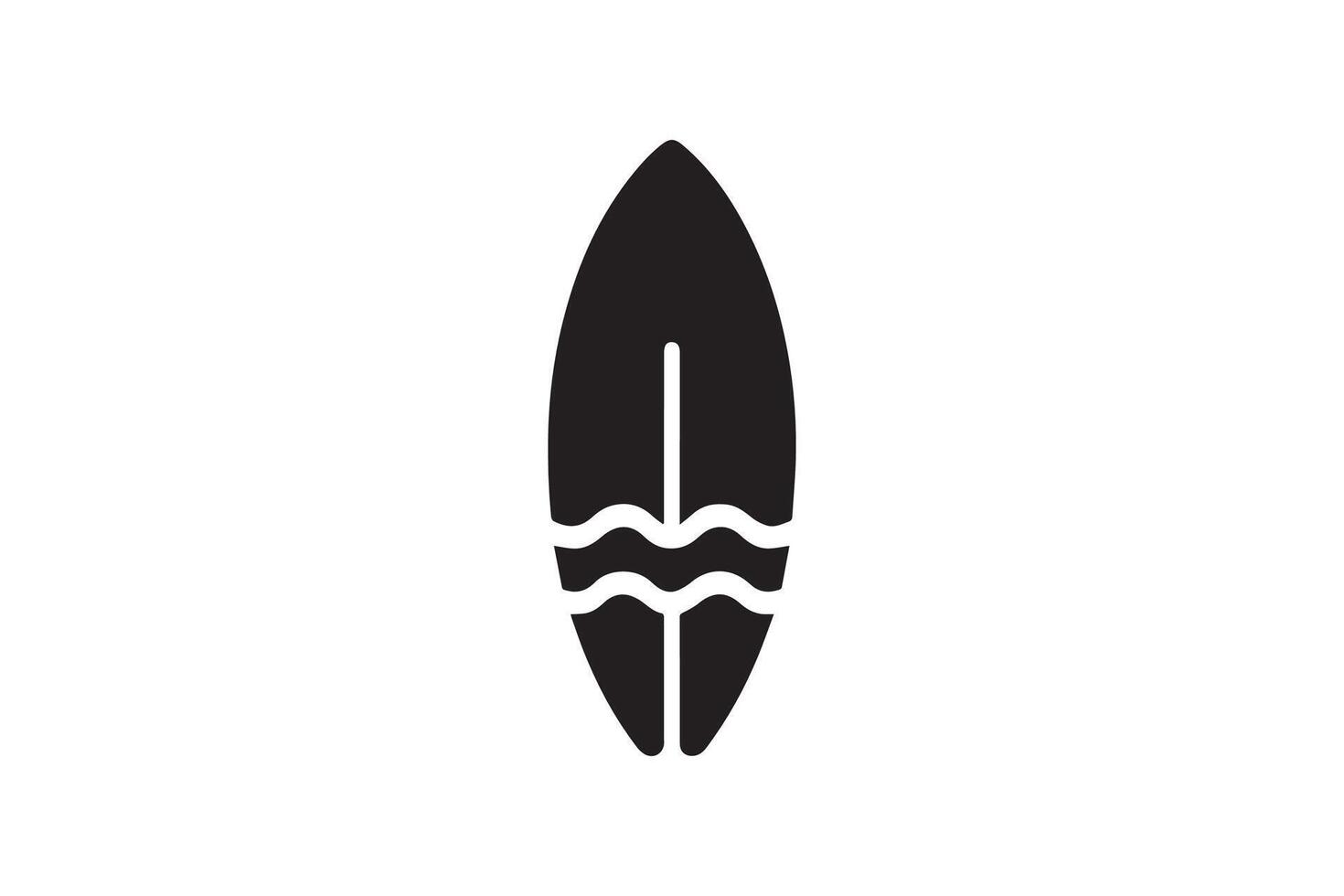 Surfboard icon illustration on white background vector