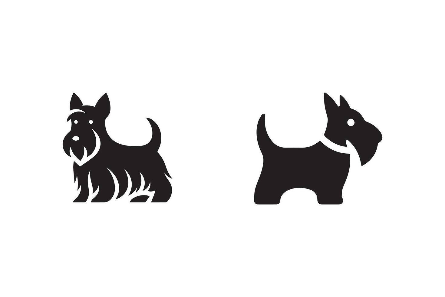 Scottie dog icon set illustration vector