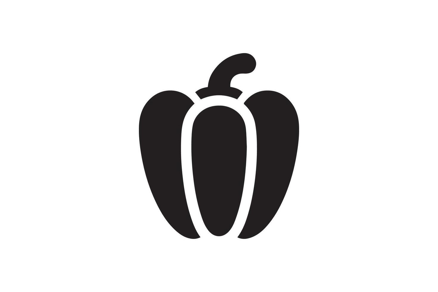 Black pepper icon on white background vector