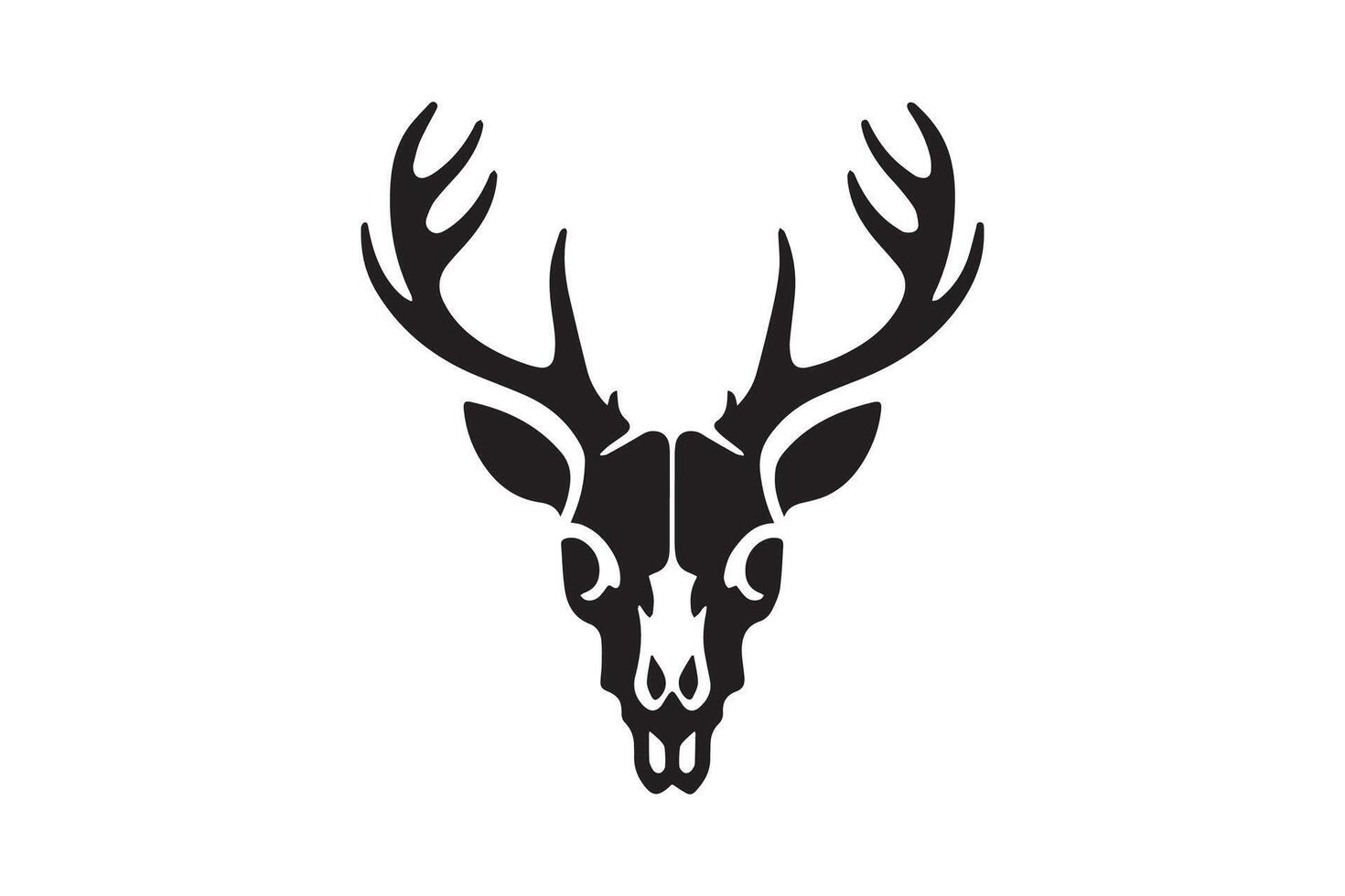 Deer skull icon on white background vector