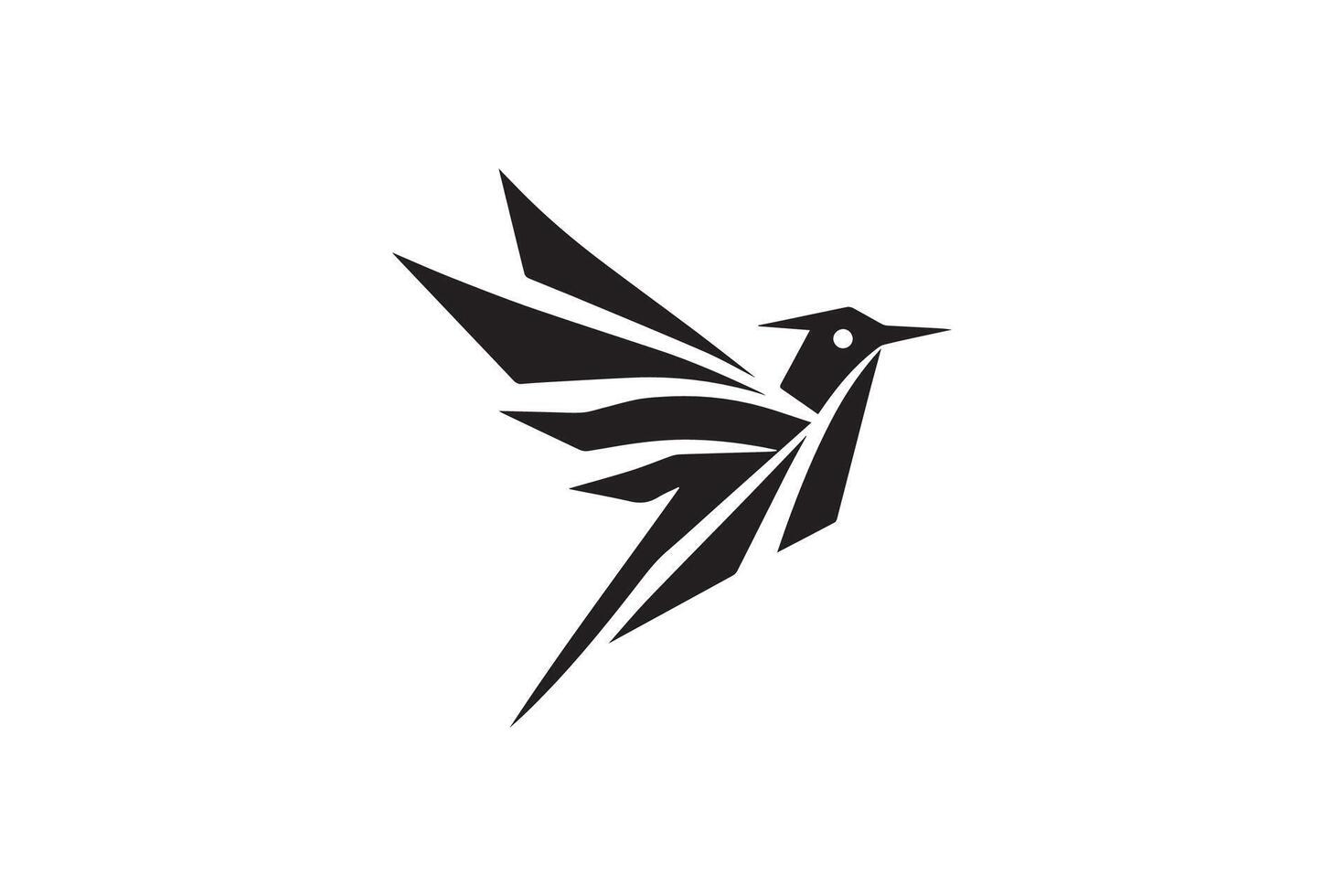 A black and white bird logo with a black and white bird vector