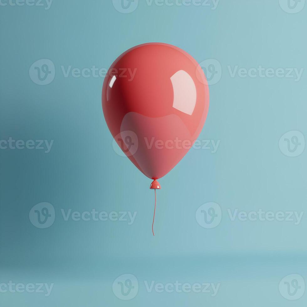 A red balloon floating in the air photo