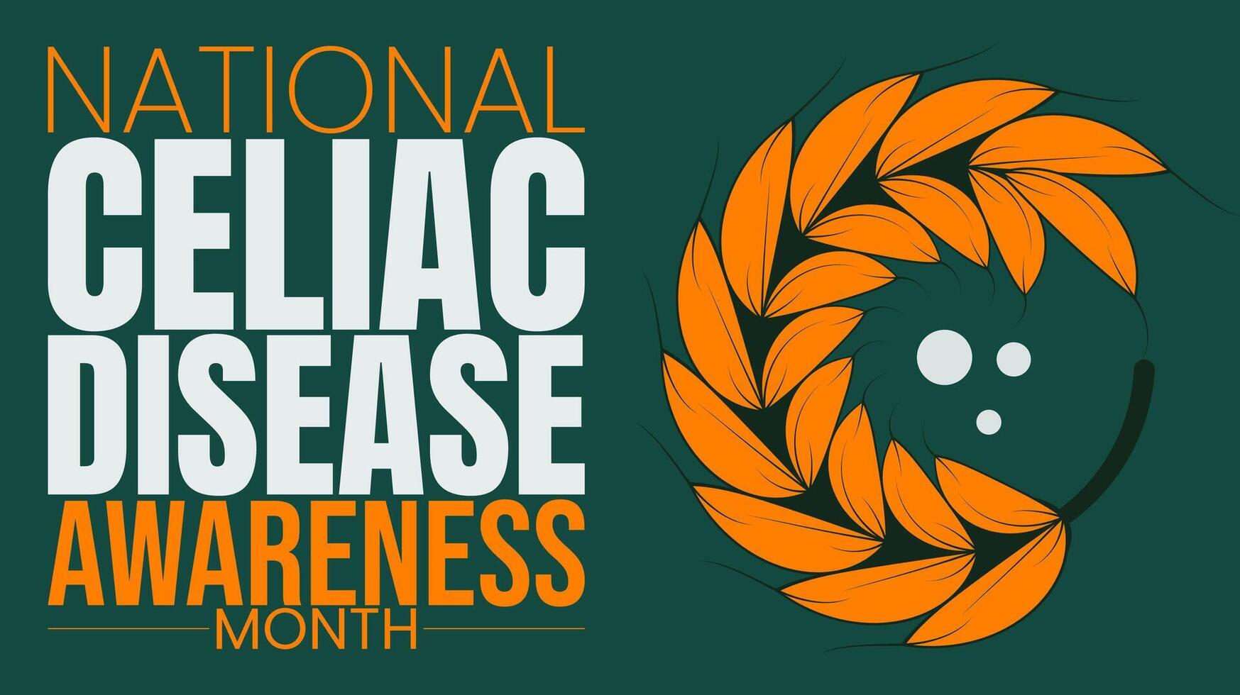 National Celiac Disease Awareness Month Educate, Support vector