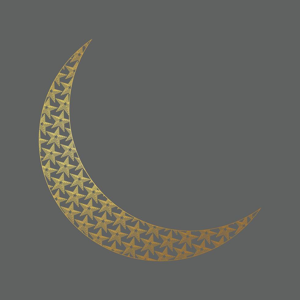 Eid event special moon artwork sticker vector