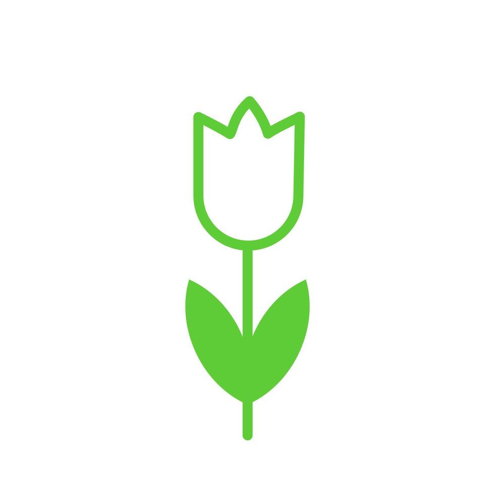 Spring flower icon, Tulip, Isolated on white background vector