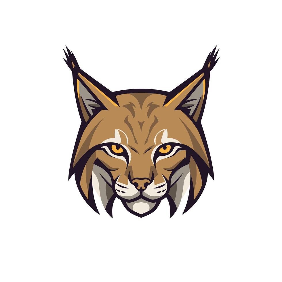 Lynx head logo design vector