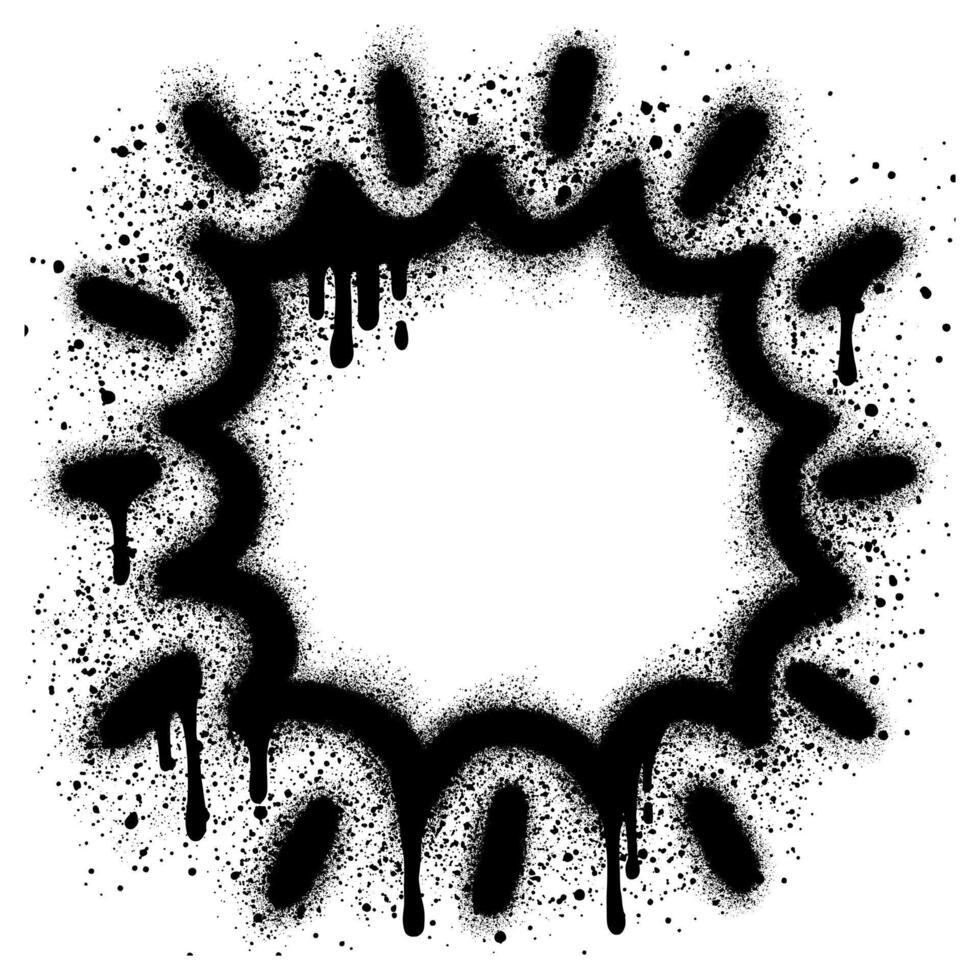 speech bubble graffiti with black spray paint. EPS 10. vector