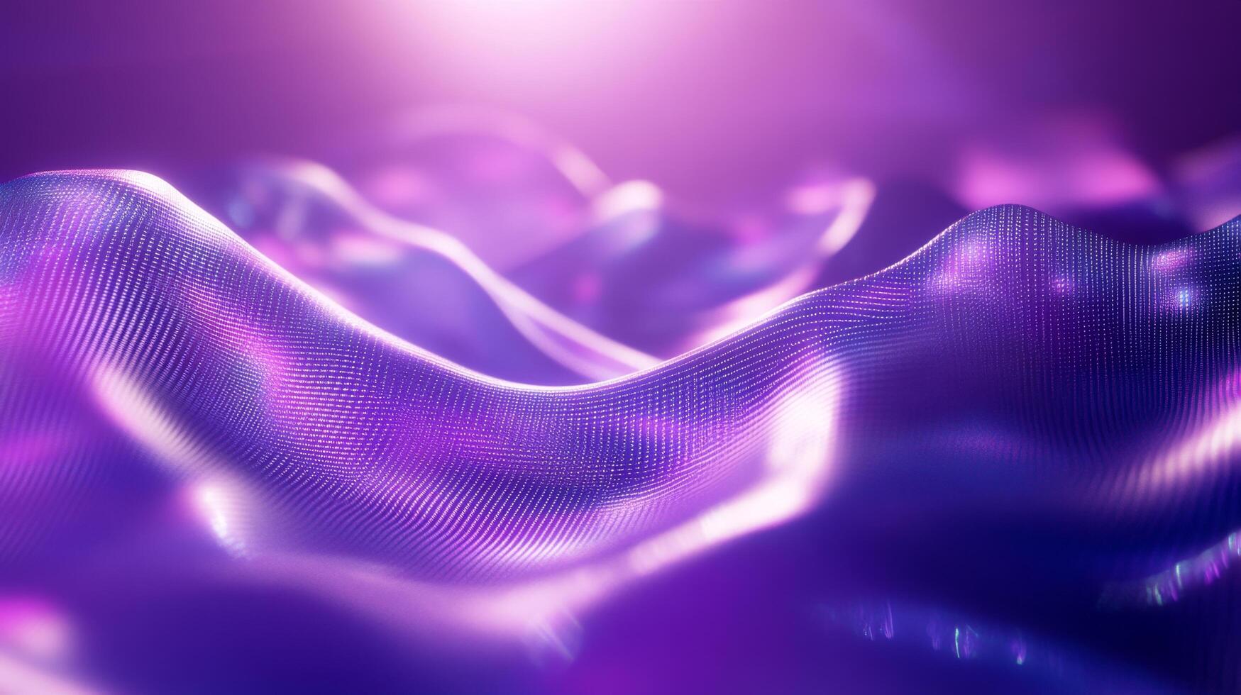 Abstract purple wave background with light shining through photo