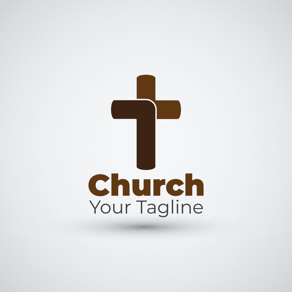 Modern Church logo design icon template vector