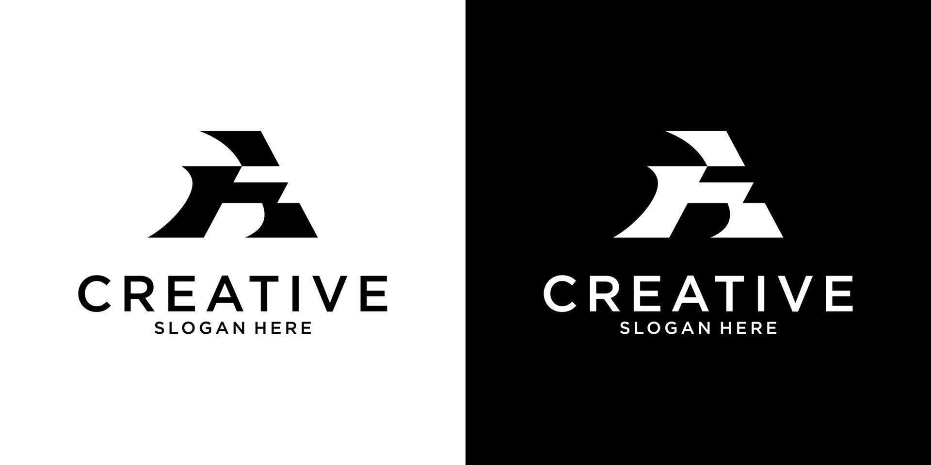 AF or FA initial letter logo design concept. vector