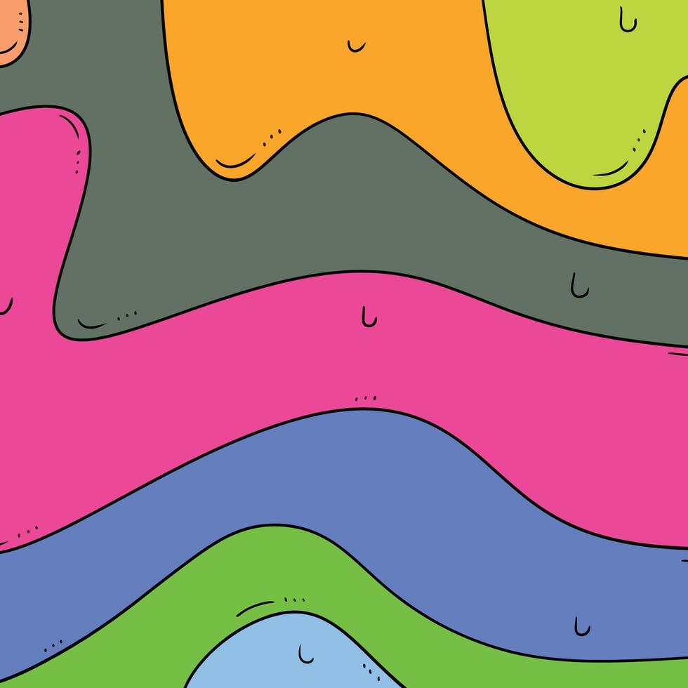 abstract cartoon art image with beautiful wave movements like ocean currents that dominate in calm and harmonious colors vector