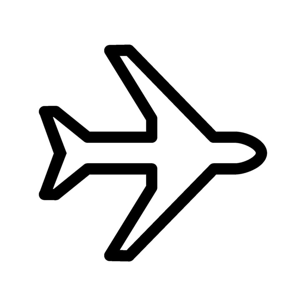Outline icon of plane vector