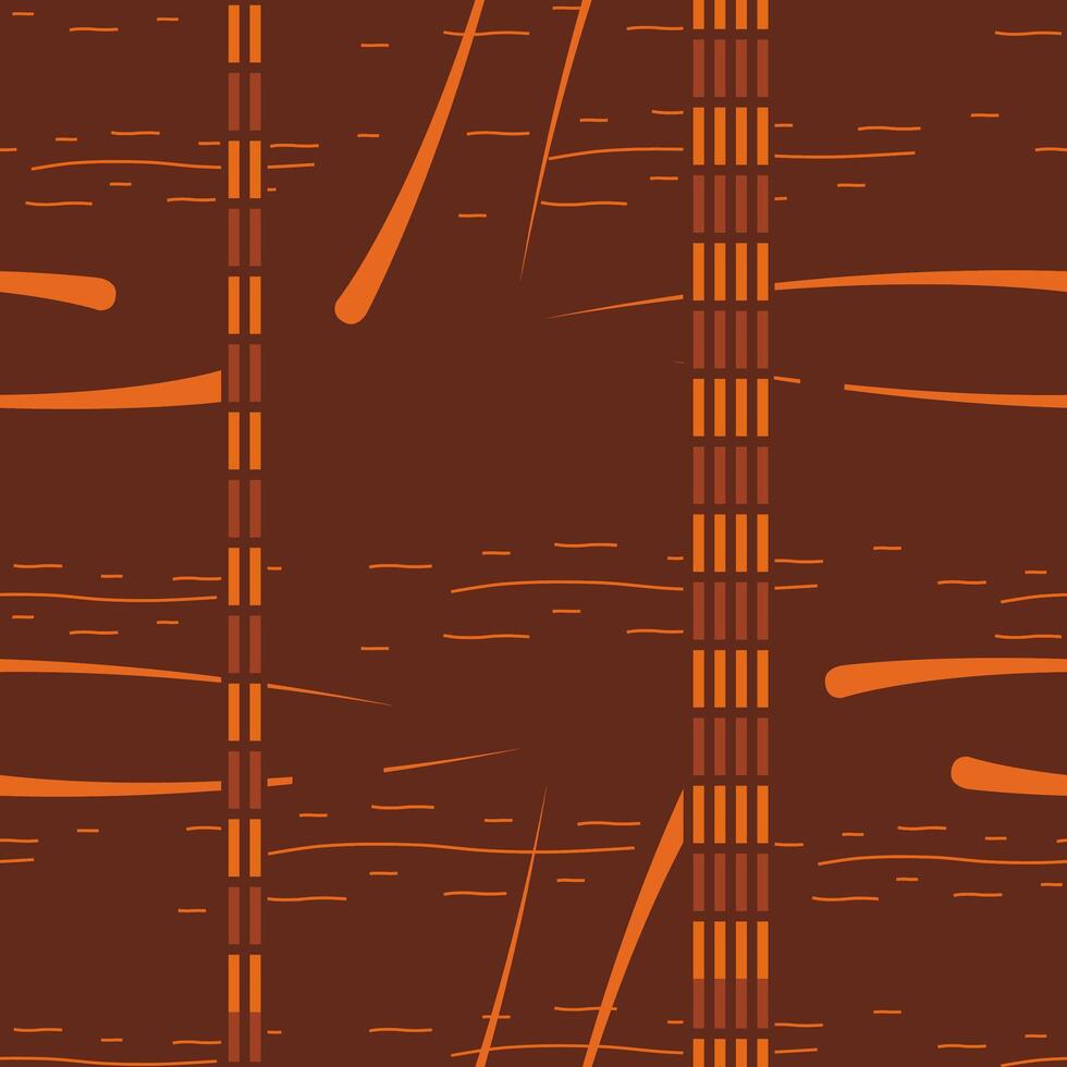 a seamless pattern with abstract lines and a brown background vector