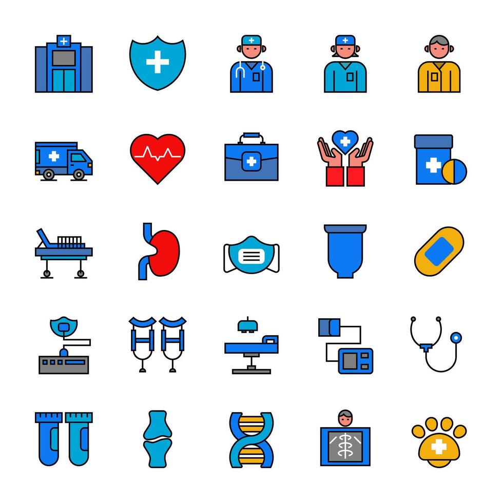 Medical icon collection vector