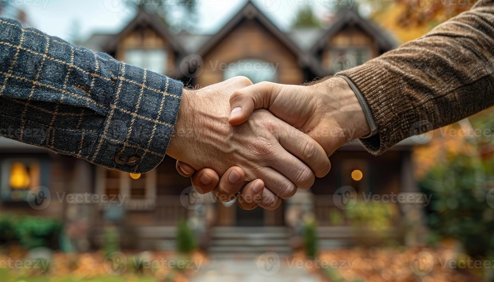 Handshake signifies agreement before a new home photo