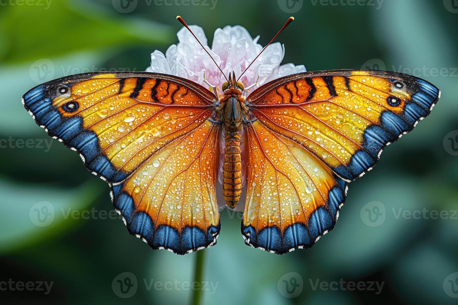 Dew Kissed Butterfly Wings A Stunning Display Of Nature photo