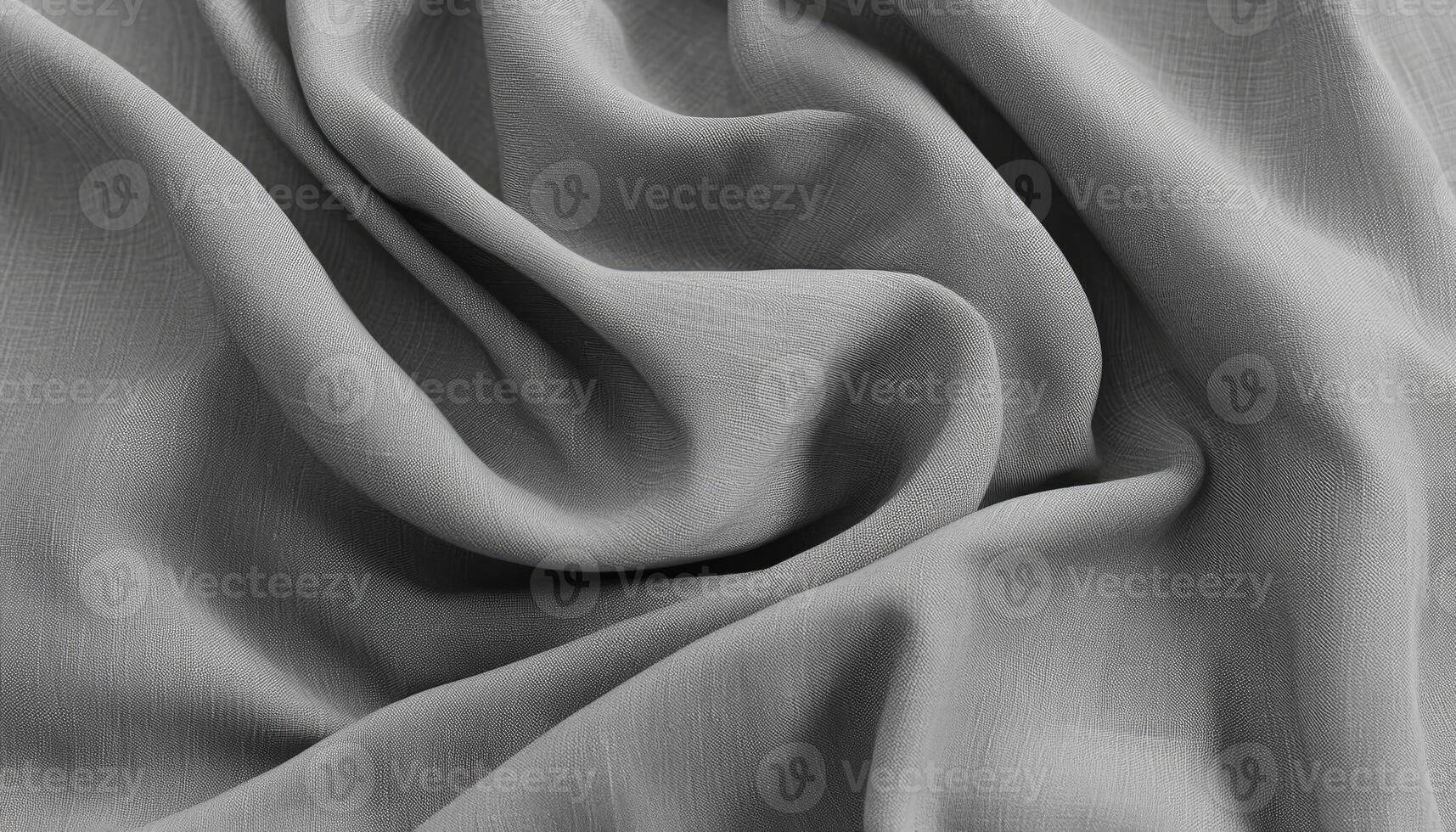 Draped Grey Fabric Showing Texture and Flow photo