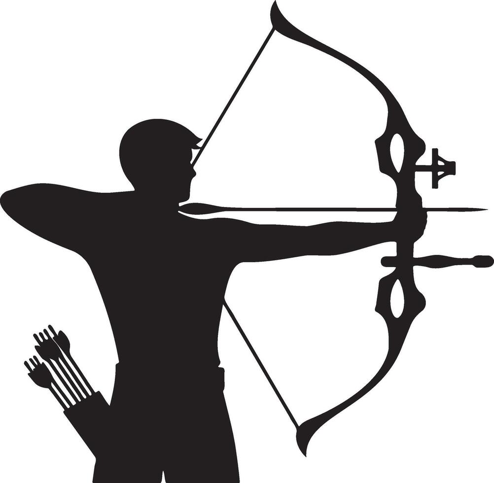Male Archery Player. vector