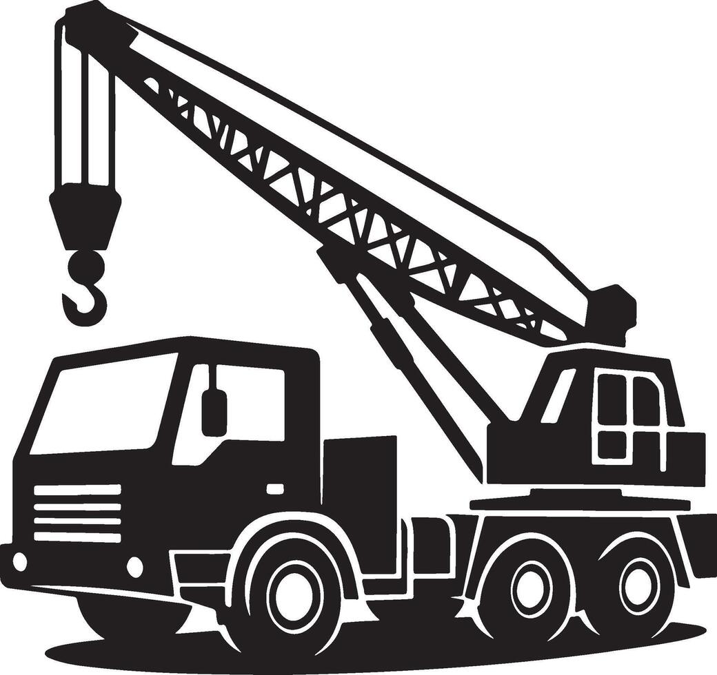 Crane Truck Illustration. vector
