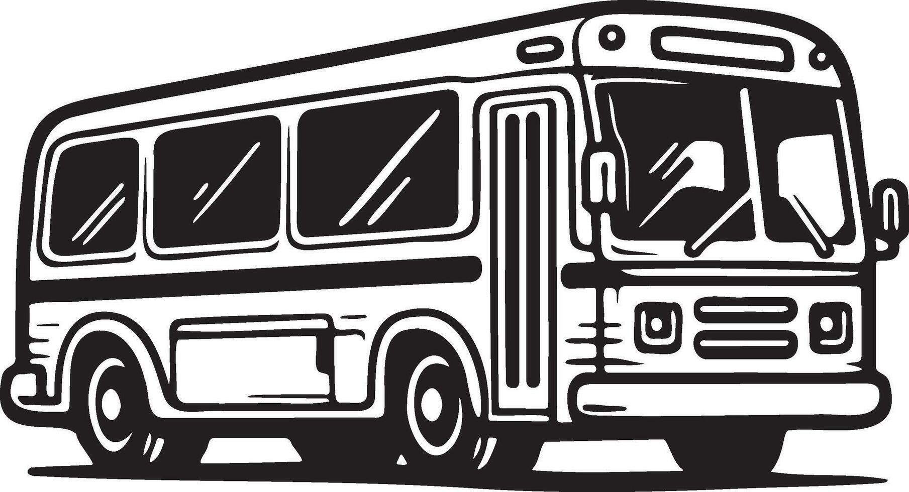 A Bus Sketch Drawing. vector