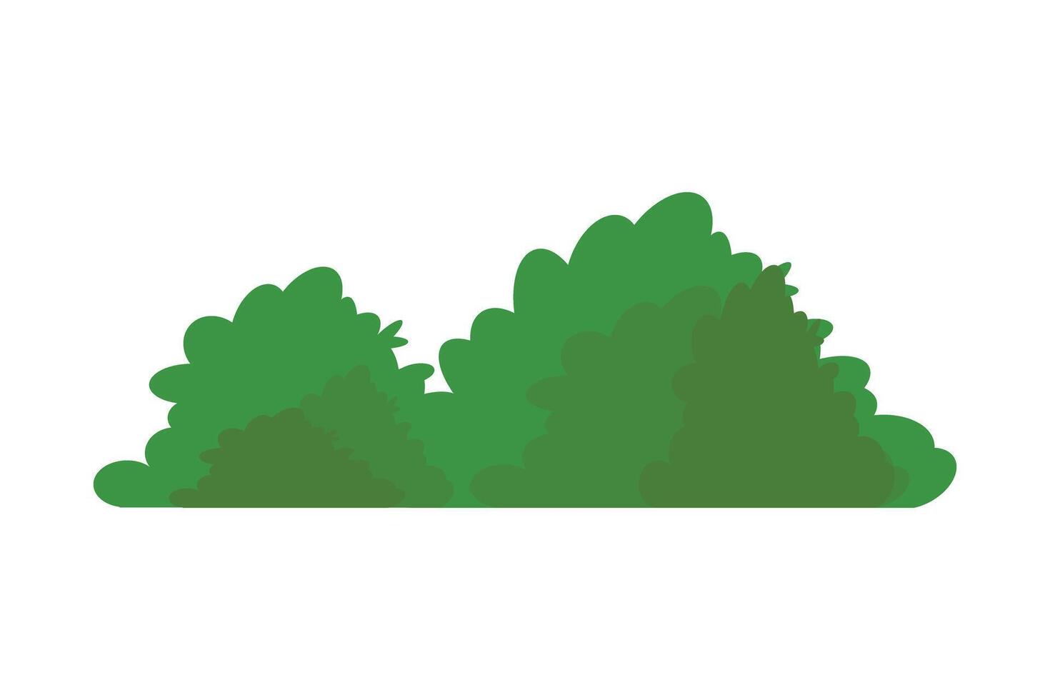 Bush icon. Simple green bush symbol isolated on a white background. vector