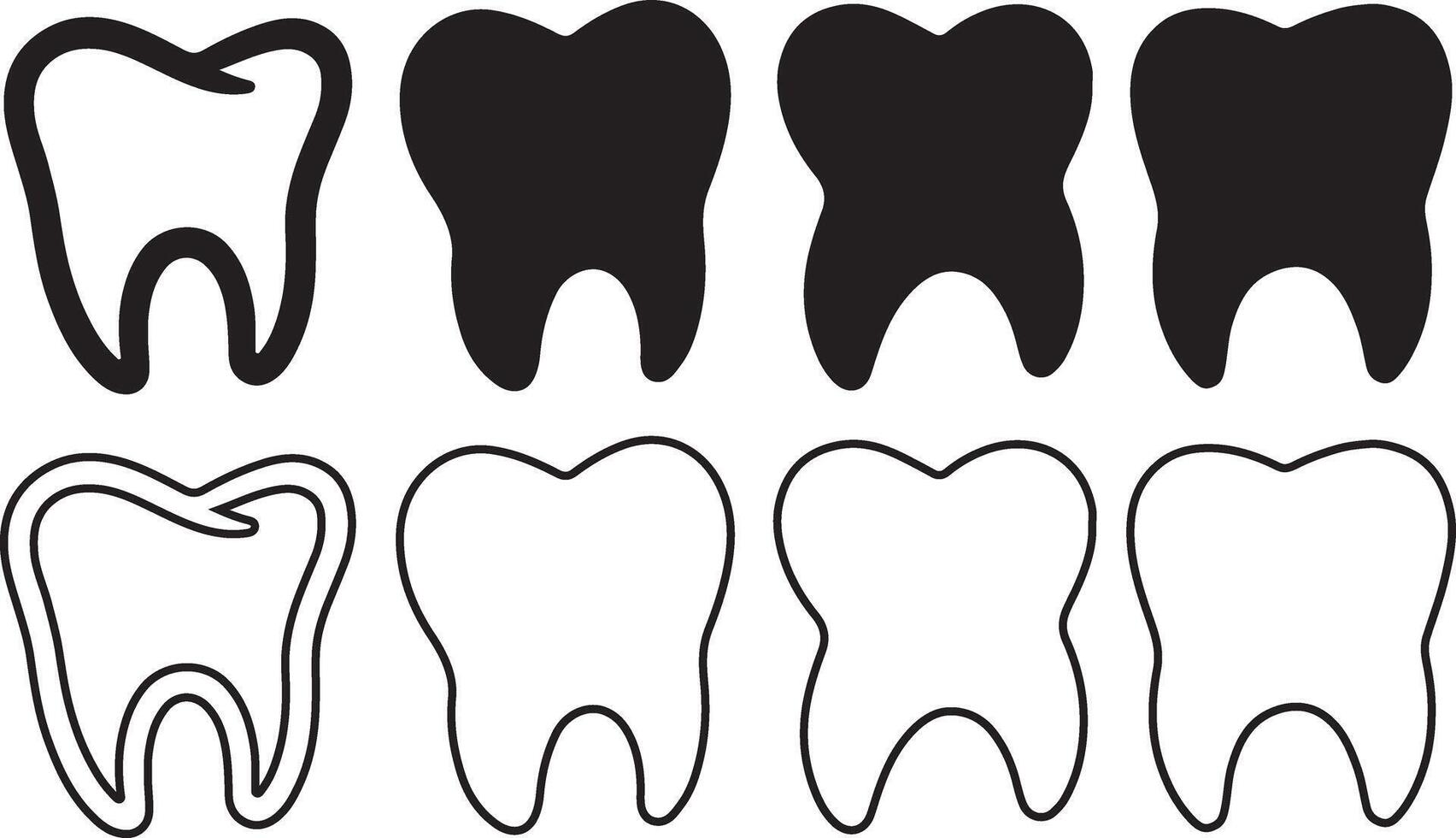 Simple Sparkling Tooth Illustration for Dentistry vector