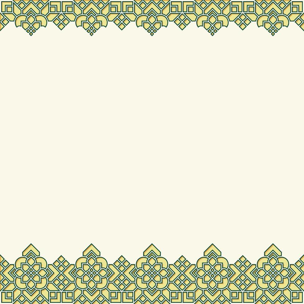 Oriental Geometric Mandala Ornament Frame with Silhouette and Stroke Textured vector