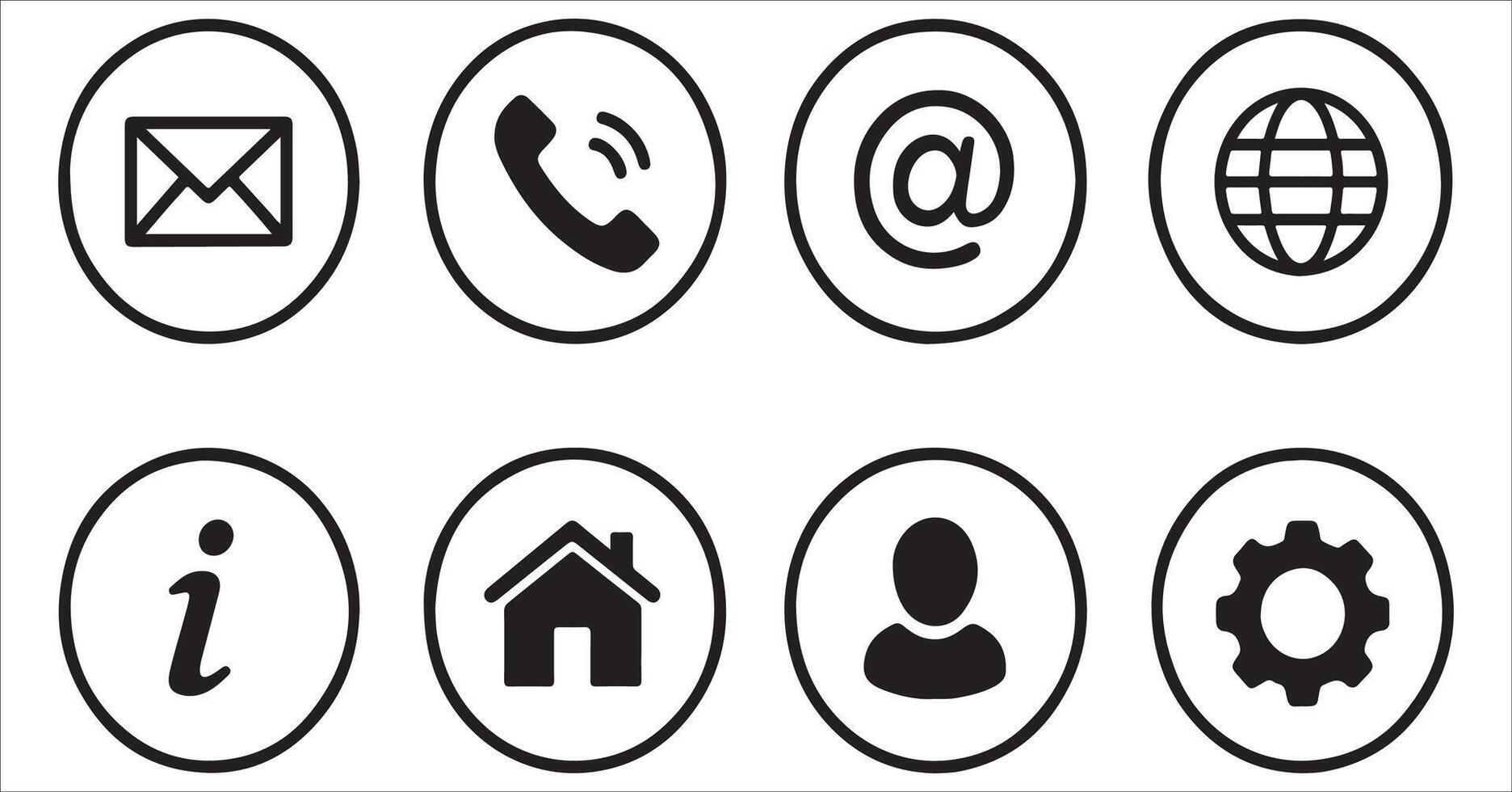 Communication icons set vector