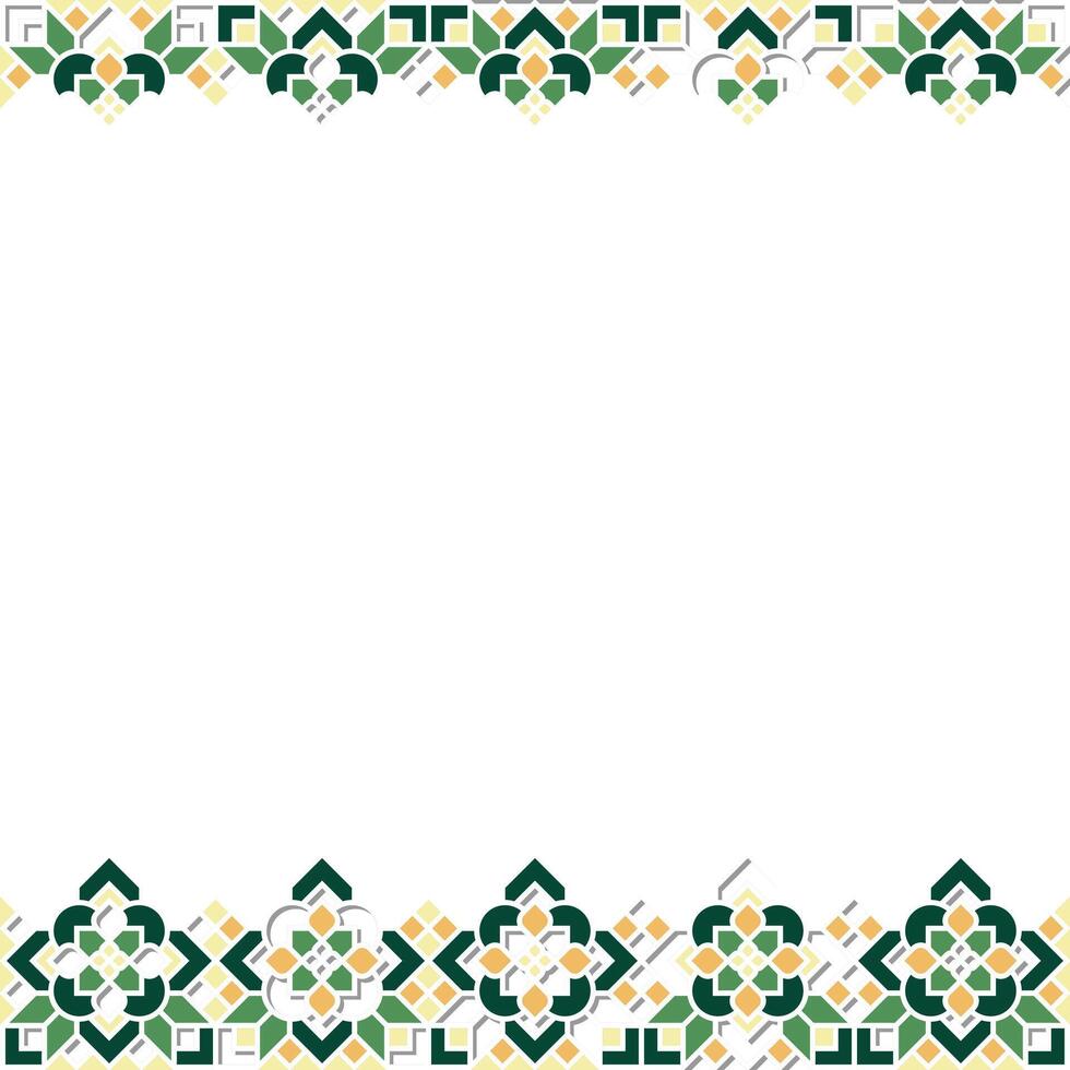 Oriental Geometric Mandala Ornament Frame on Abstract Composition with Silhouette Textured vector