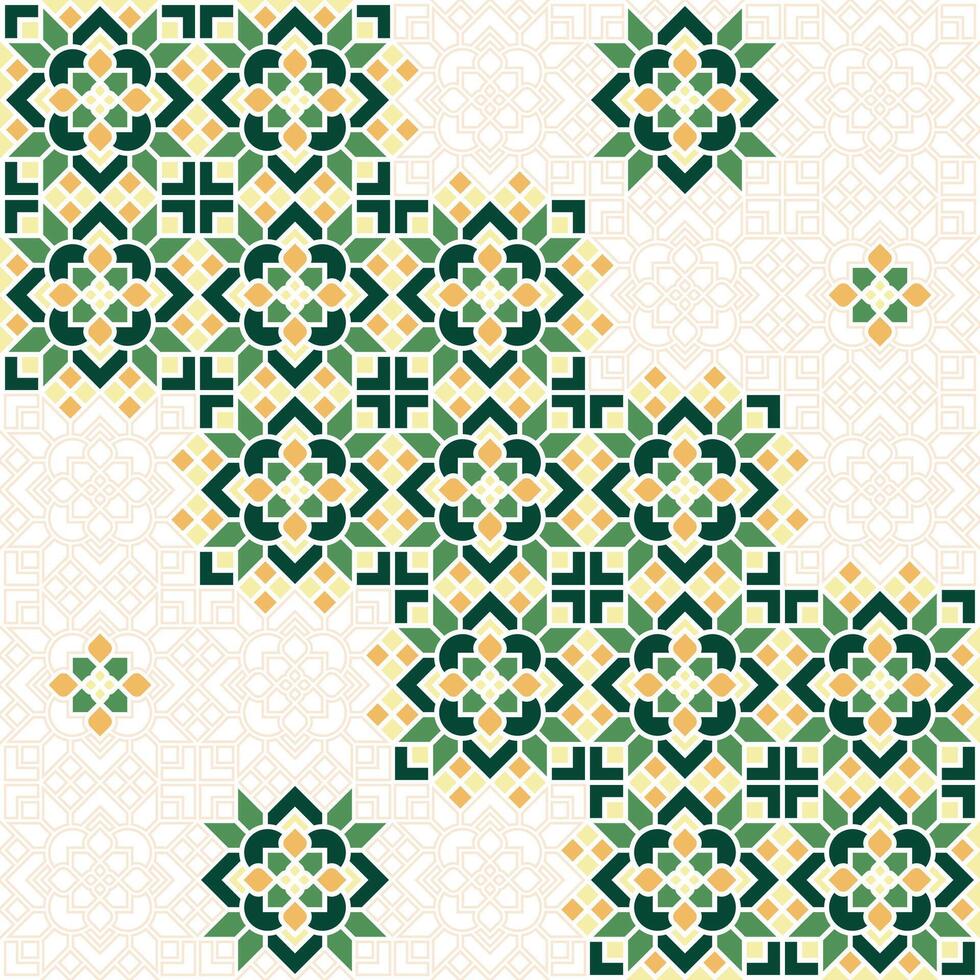 Oriental Geometric Mandala Ornament Motif on Abstract Orientation with Stroke Textured vector