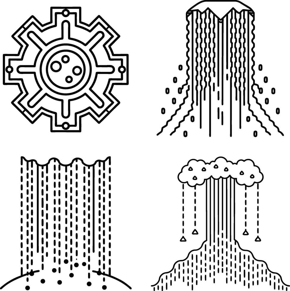 Next Level Geometric Digital Tech Style Designs vector