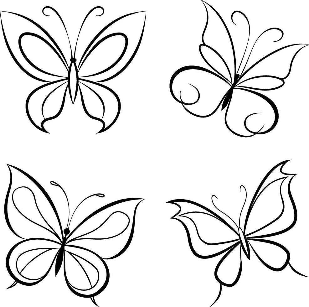 Collection of Graceful Curve Line Art vector