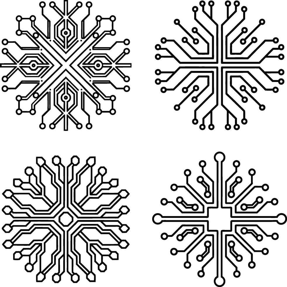 Tech Evolution Design Using Digital and Geometric Elements vector