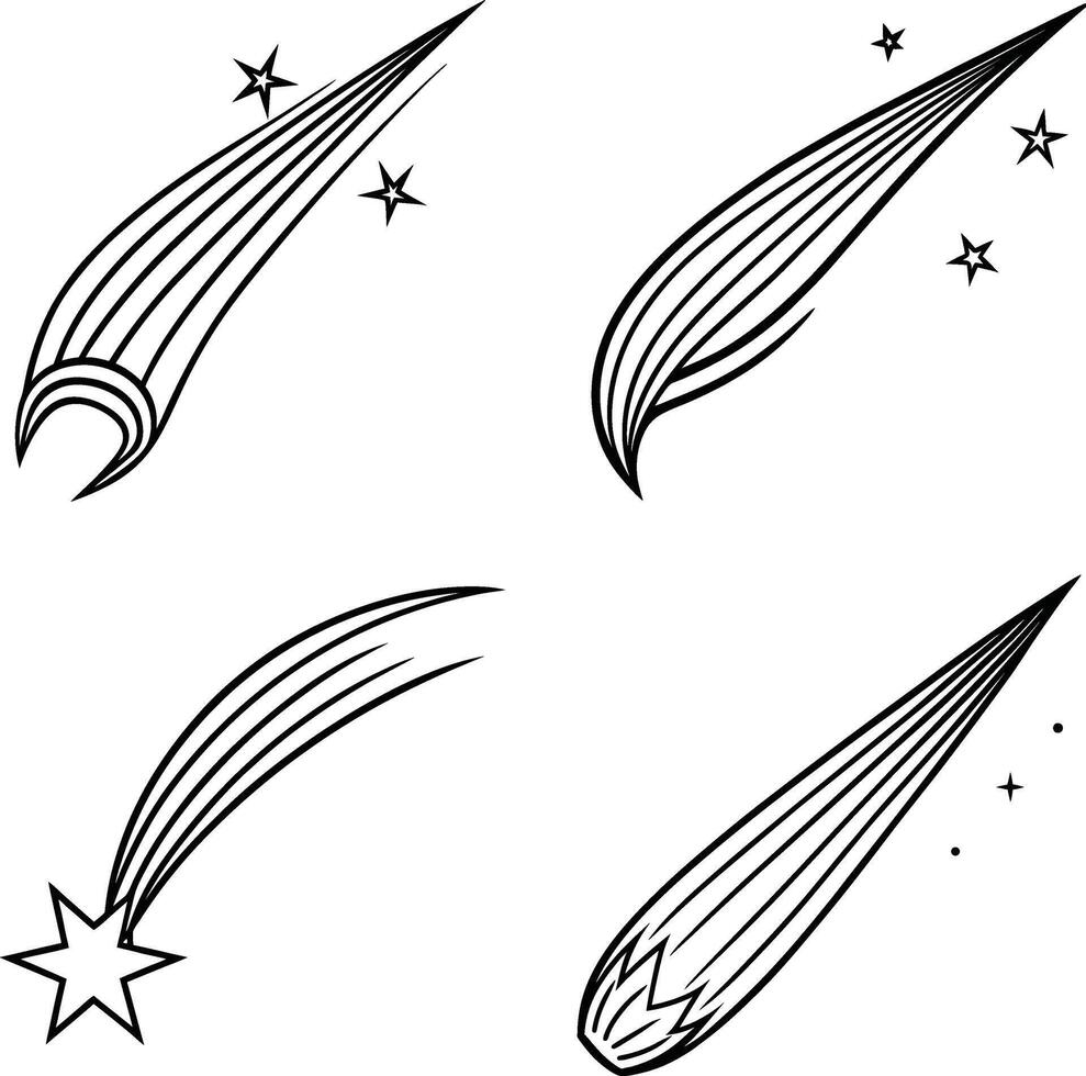 Elegant Artistic Curve Flow Line Art Set vector