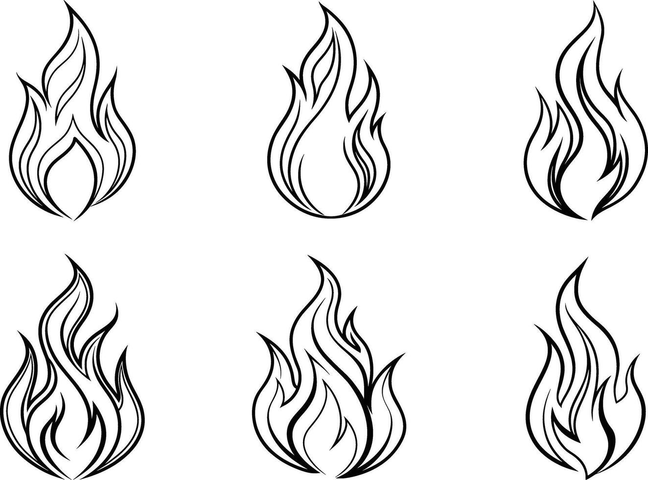 Elegant Art Line Collection with Flowing Curves vector