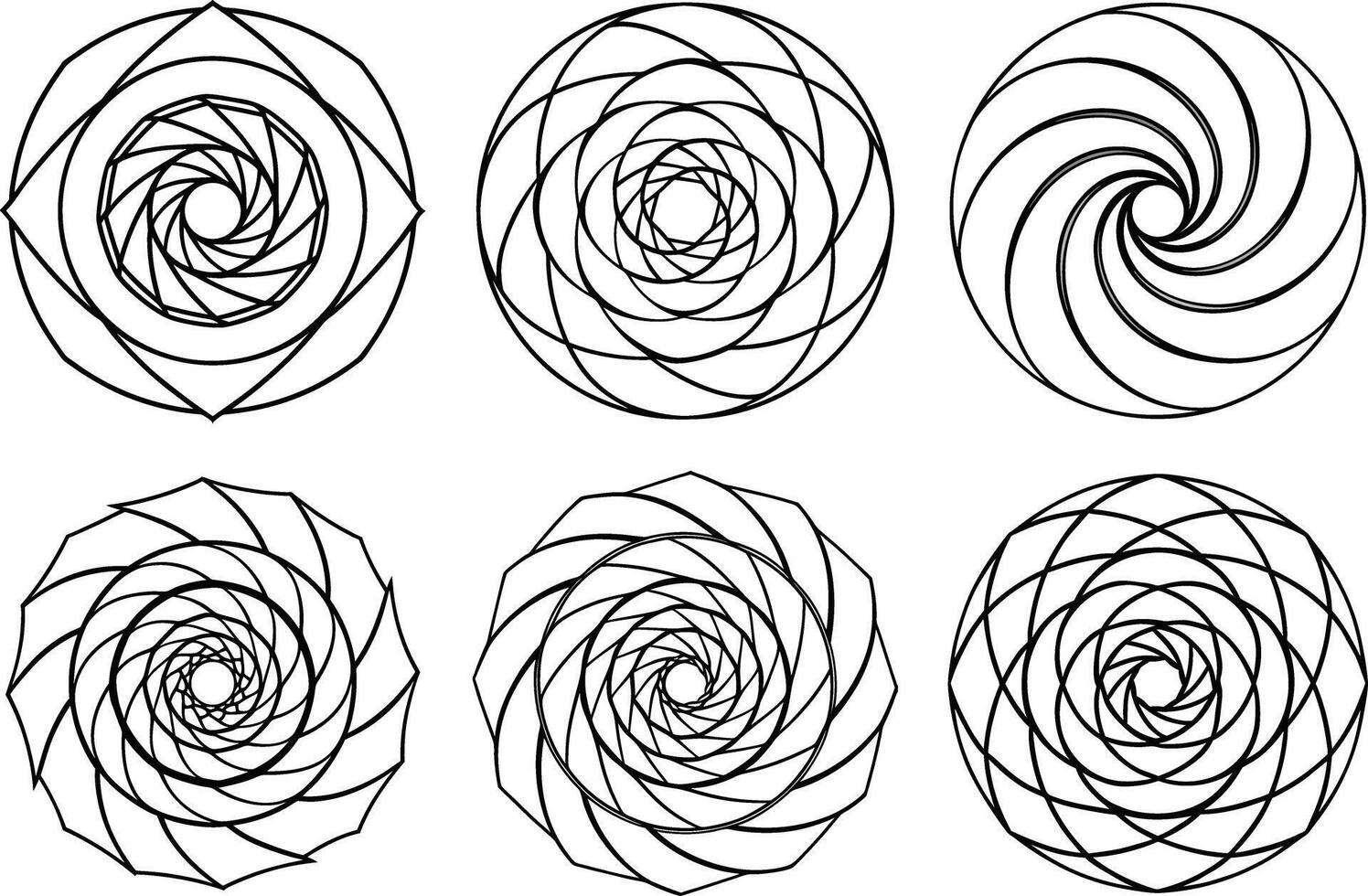 Collection of Artistic Flowing Curve Lines vector