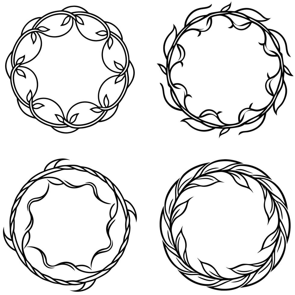 Collection of Flowing Line Art with Elegance vector