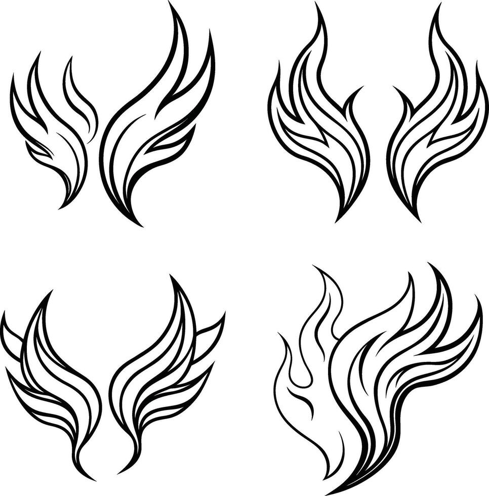 Artistic Collection of Elegant Flowing Lines vector
