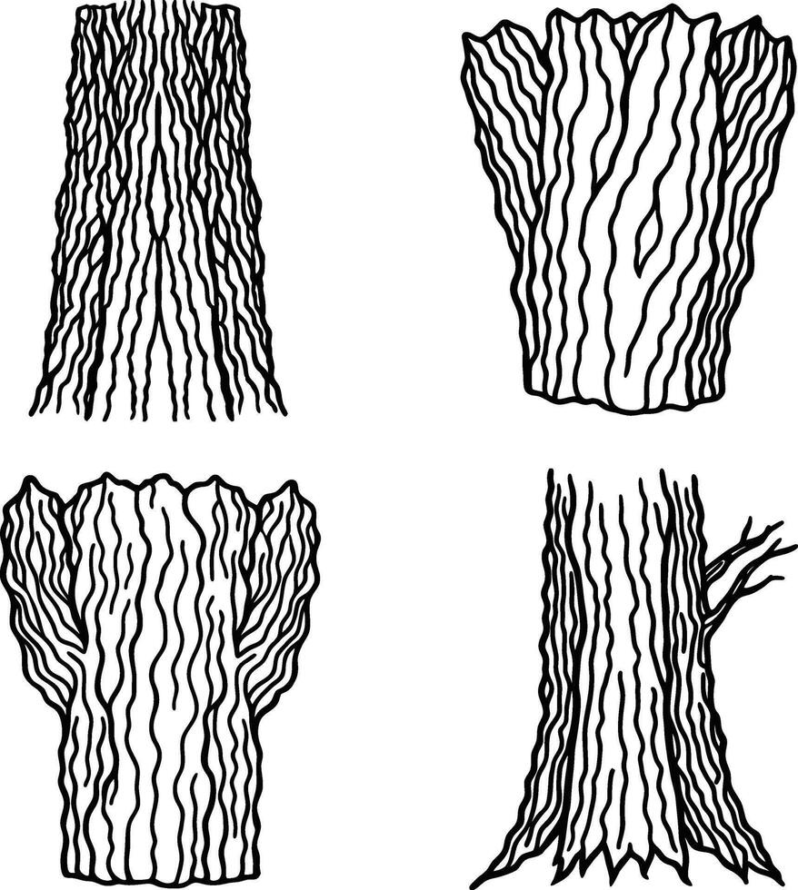 Wood Line Art Inspired Design Collection vector