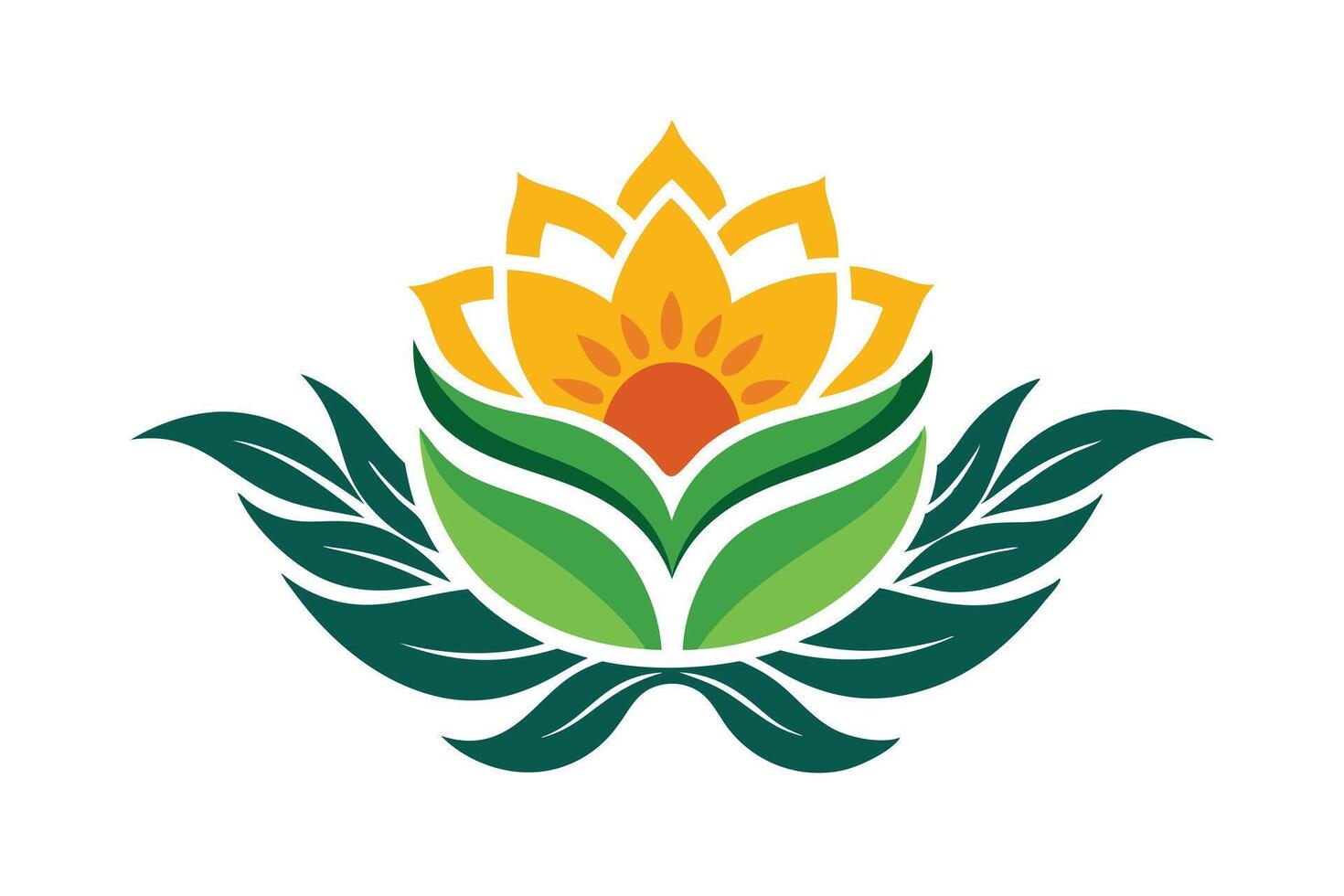 lotus flower logo design for wellness or spirituality vector