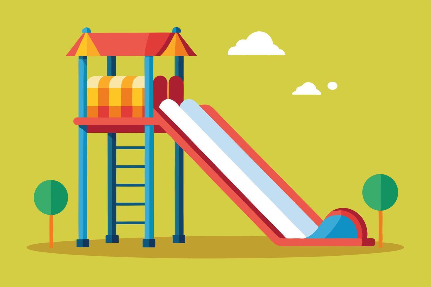 Colorful Playground Slide for Children's Fun vector