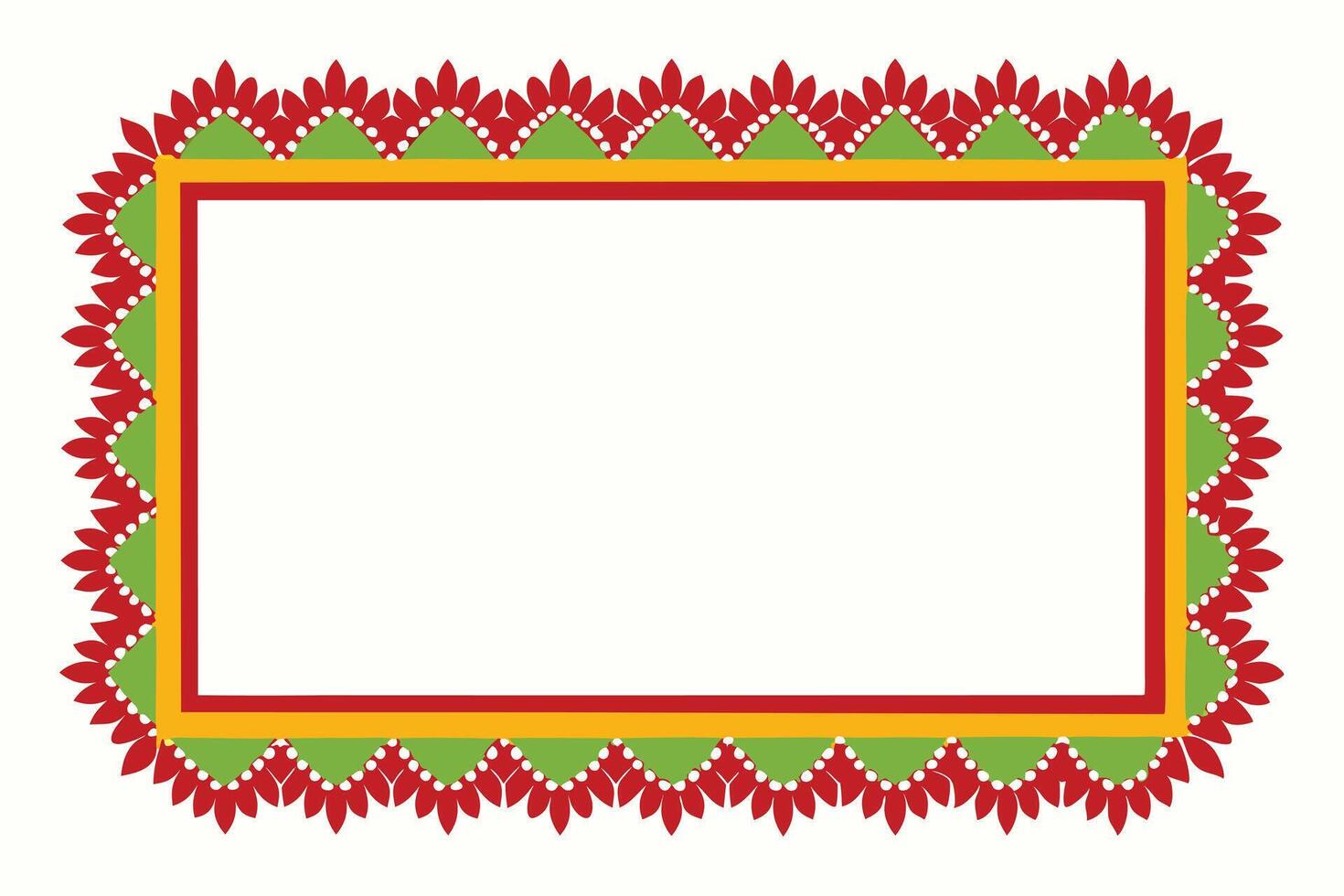 Vibrant Ornamental Border in Festive Colors vector
