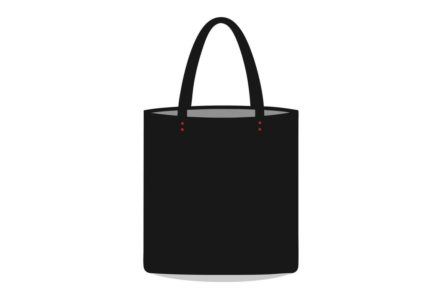 Blank Black Tote Bag, Ready for Customization vector