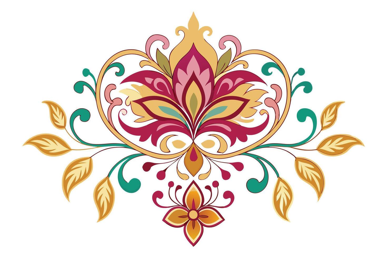 A floral Design in Vibrant Colors vector