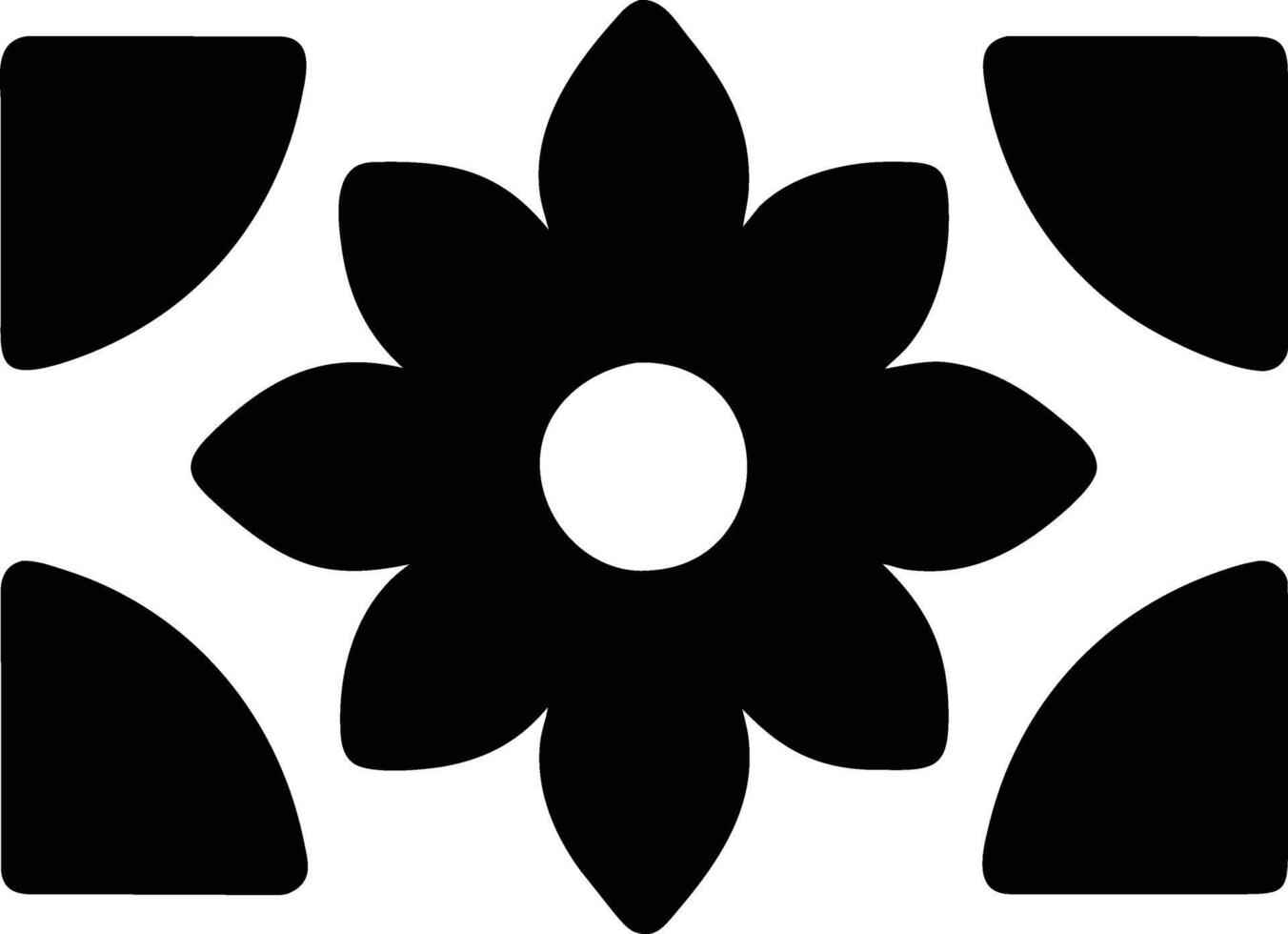 A black and White Floral Design for Graphic Projects vector