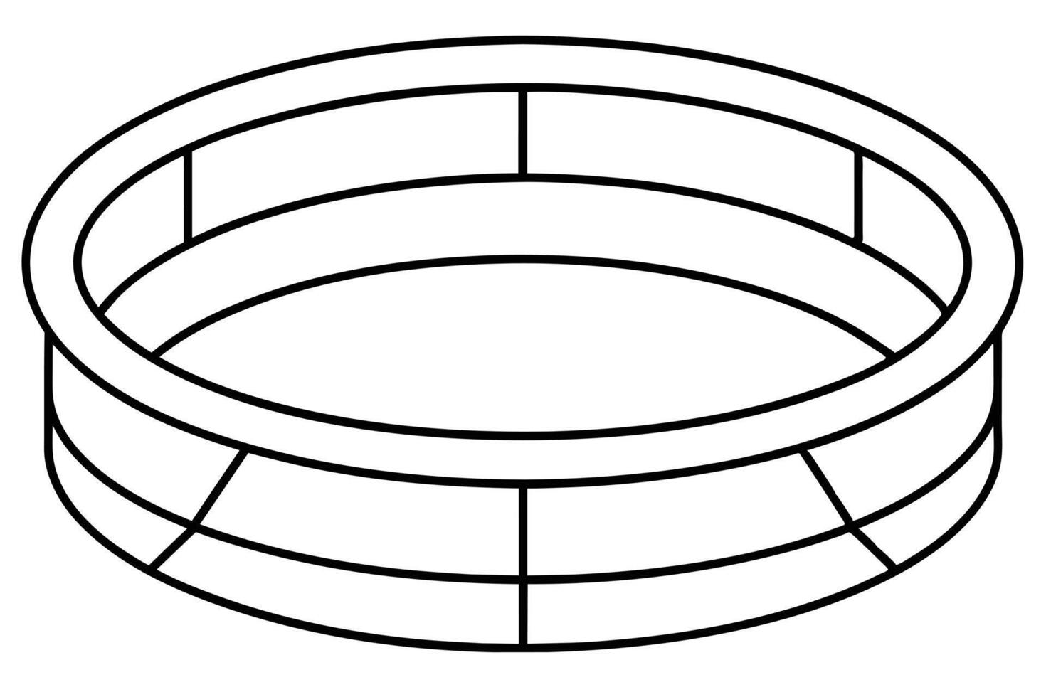 A Illustration of a Simple Round Pool vector
