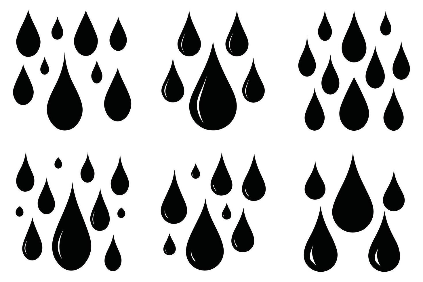 A simple Black Droplet Icons for Various Design Projects vector