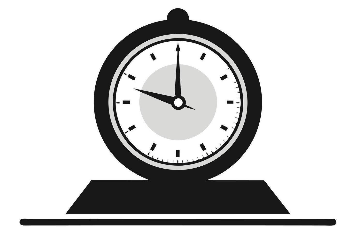 A simple Illustration of a Classic Table Clock vector