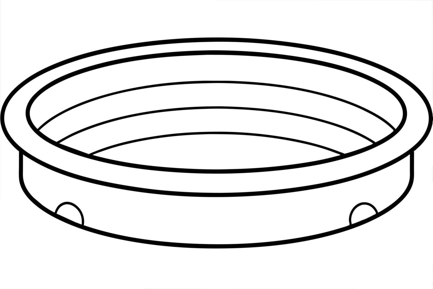 Illustration of a Simple Round Pool vector