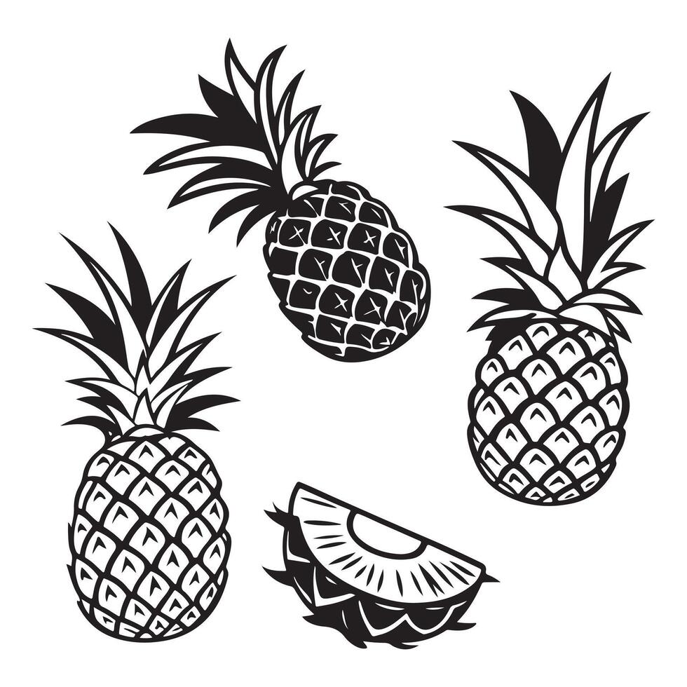 Pineapple Shape Design Elements vector